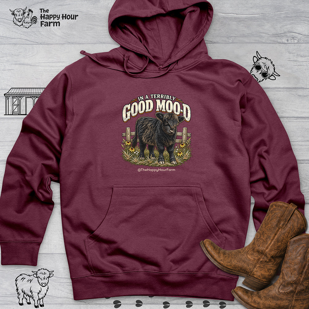 In a Terribly GOOD MOO-D Hooded Sweatshirt