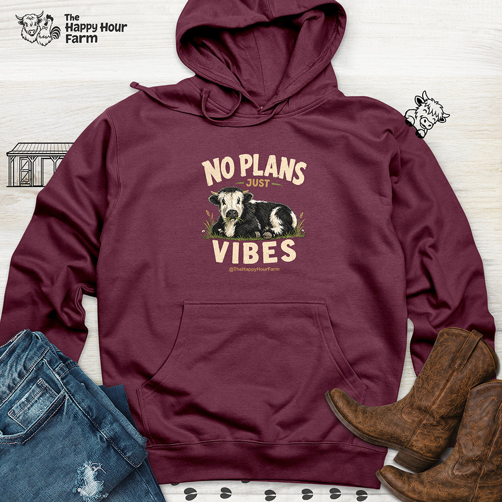 No Plan Just Vibes Hooded Sweatshirt