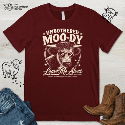 Unbothered Moo-Dy Leave Me Alone Unisex Tee