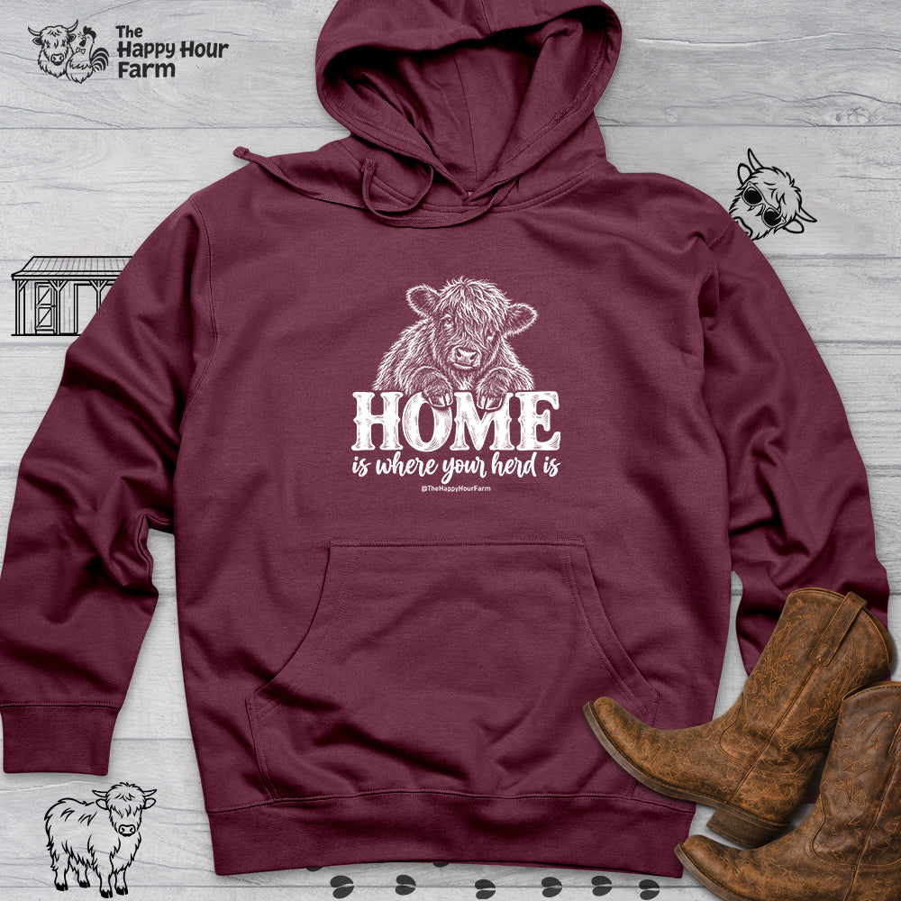 Home Is Where Your Herd Is Hooded Sweatshirt