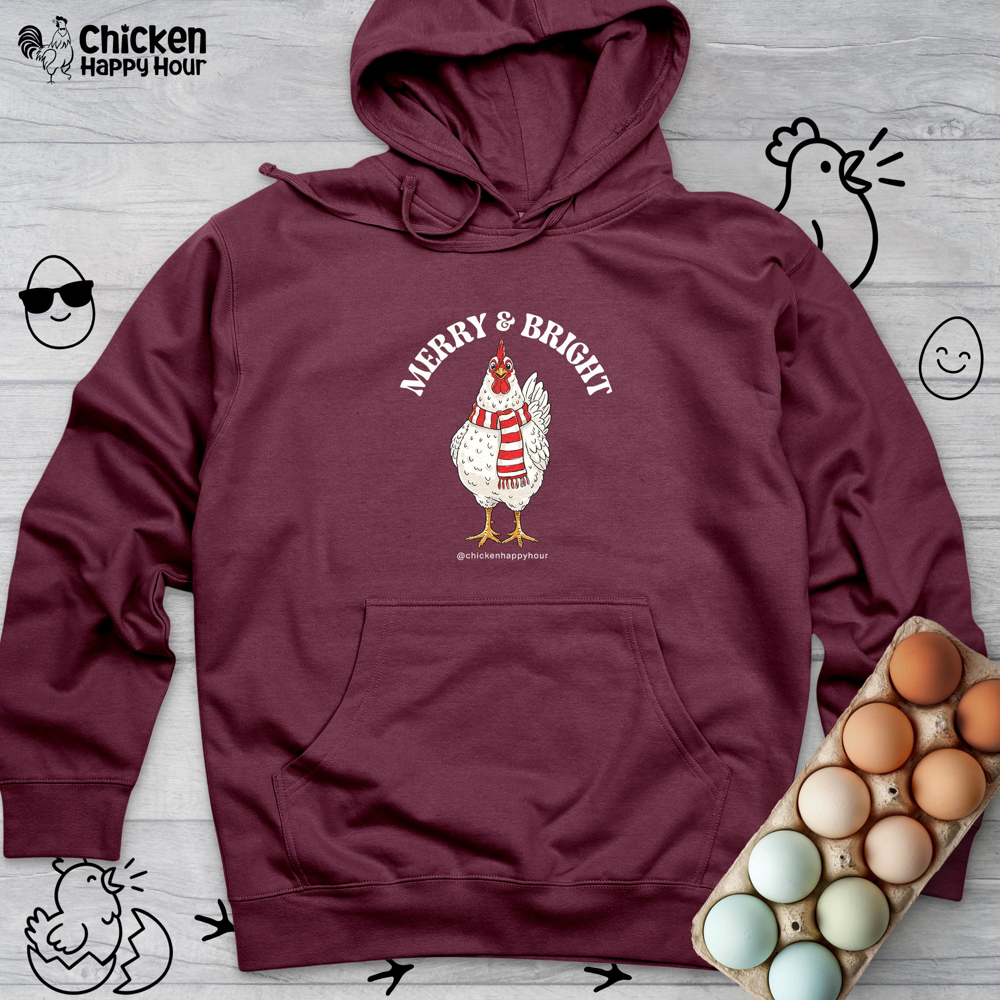 Merry & Bright Hooded Sweatshirt