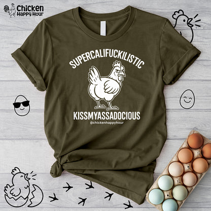 Supercalifuckilistic Kissmyassadocious White Unisex Tee
