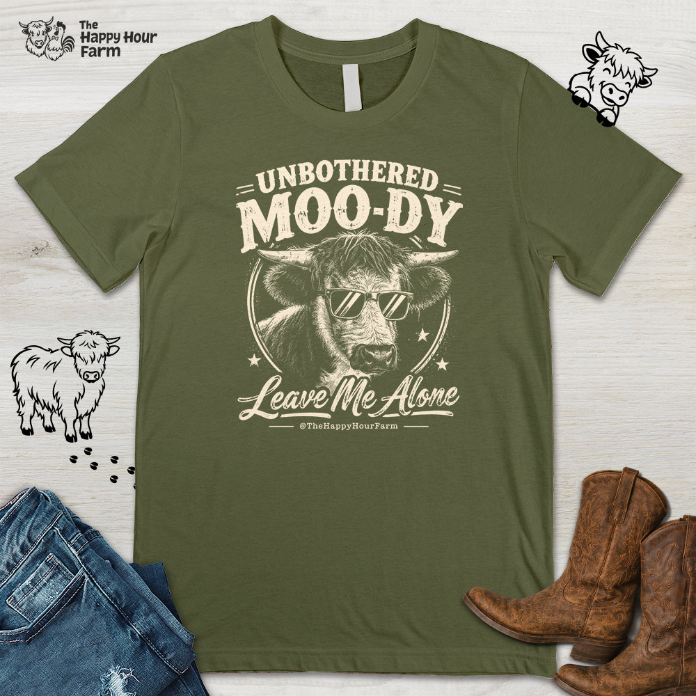 Unbothered Moo-Dy Leave Me Alone Unisex Tee