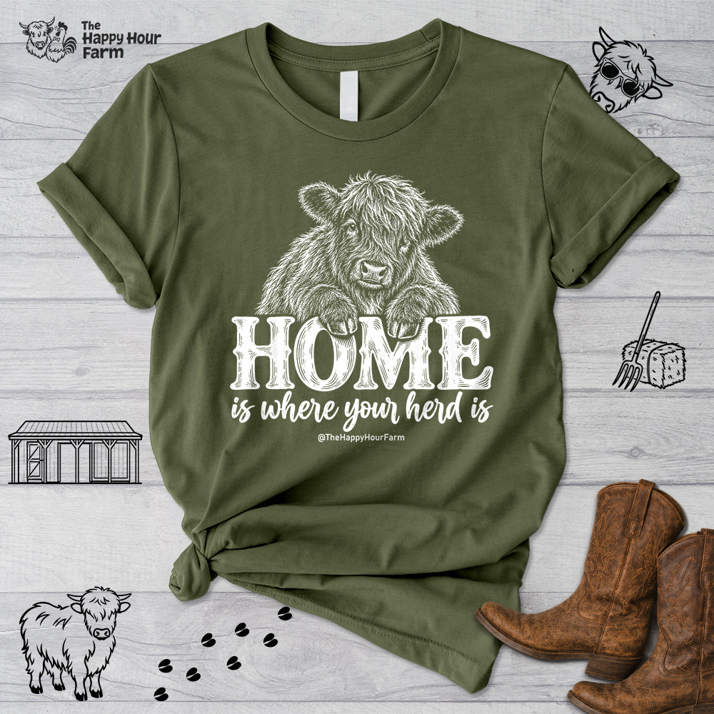 Home Is Where Your Herd Is Unisex Tee