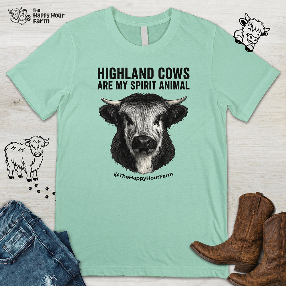 Highland Cows Are My Spirit Animal Unisex Tee