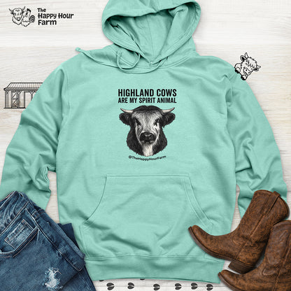 Highland Cows Are My Spirit Animal Hooded Sweatshirt