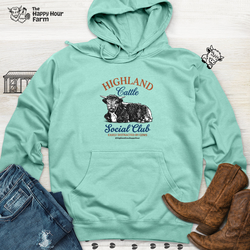Highland Cattle Social Club Hooded Sweatshirt