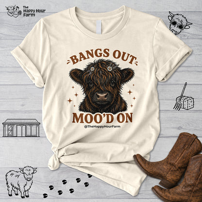 Bangs Out Moo'd On Unisex Tee