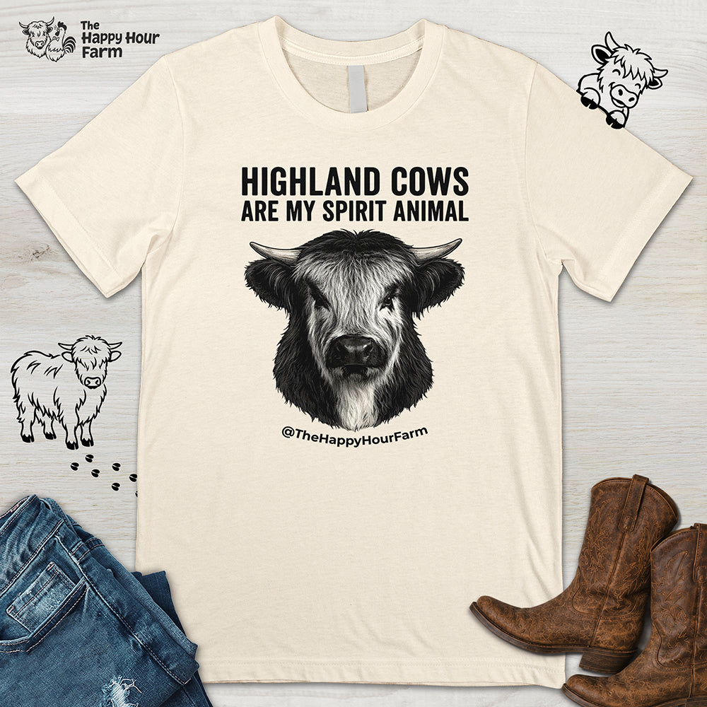 Highland Cows Are My Spirit Animal Unisex Tee