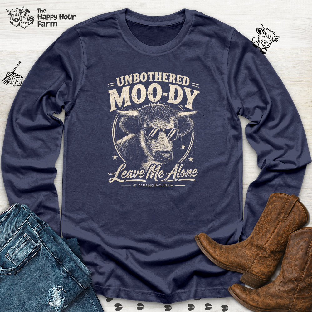 Unbothered Moo-Dy Leave Me Alone Long Sleeve