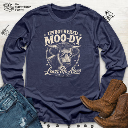 Unbothered Moo-Dy Leave Me Alone Long Sleeve