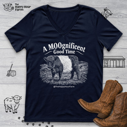A MOOgnificent Good Time V-Neck Tee