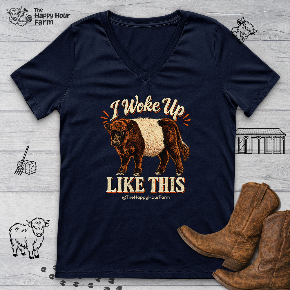 I Woke Up LIKE THIS V-Neck Tee