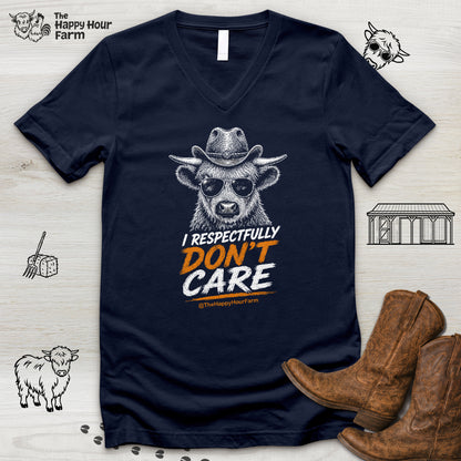 I Respectfully Don't Care V-Neck Tee