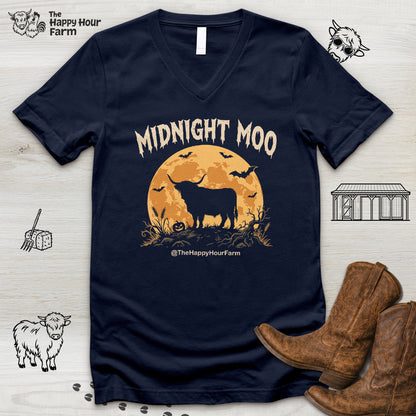 Midnight Moo V-Neck Tee