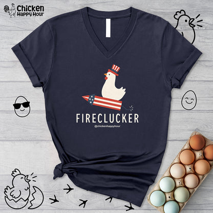 FIRECLUCKER V-Neck Tee