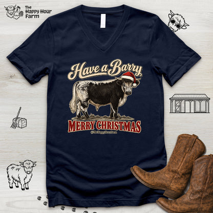 Have a Barry MERRY CHRISTMAS V-Neck Tee