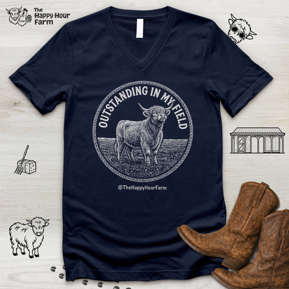 Outstanding In My Field V-Neck Tee