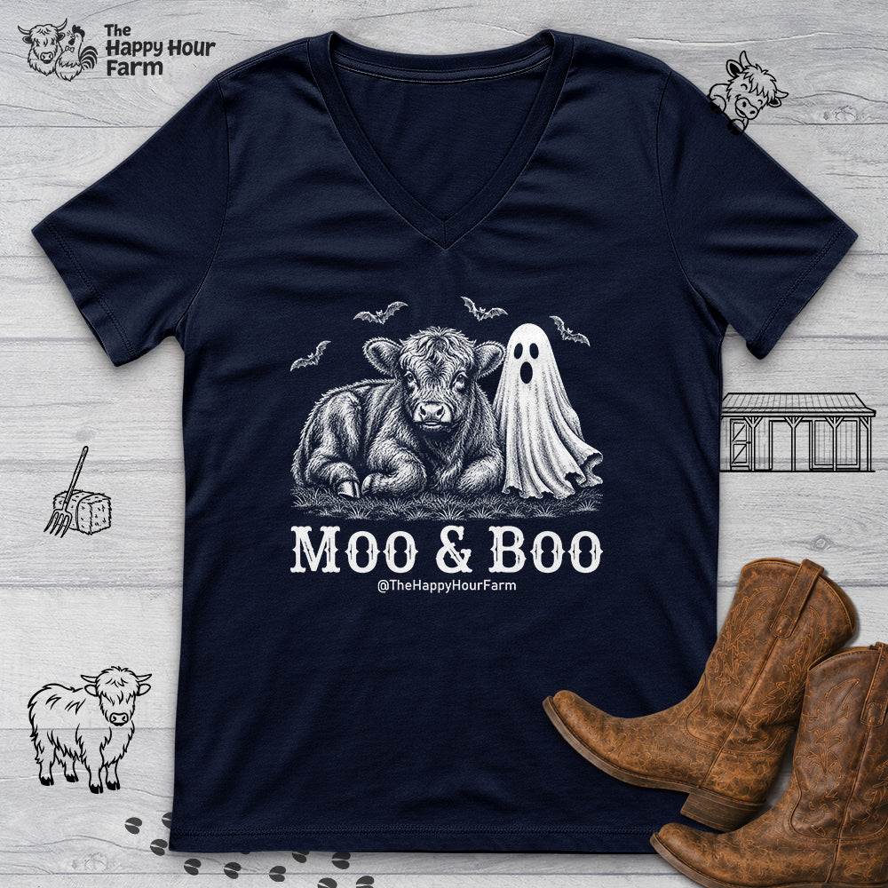 Moo & Boo V-Neck Tee