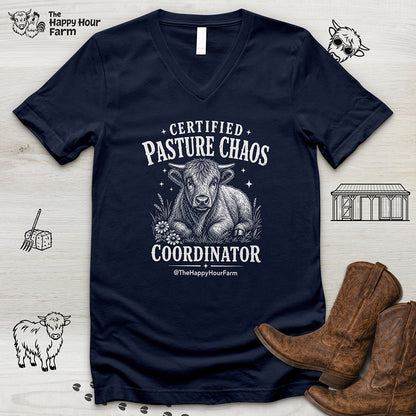 Certified Pasture Chaos Coordinator V-Neck Tee
