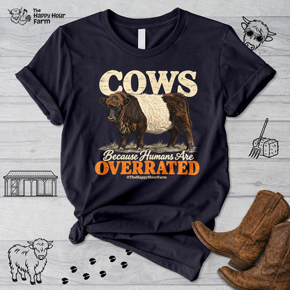 Cows Because Humans Are Overrated Unisex Tee