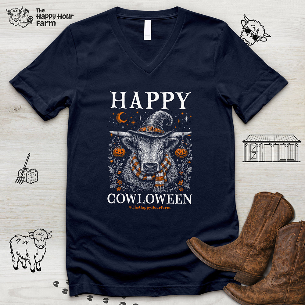 Happy COWloween V-Neck Tee