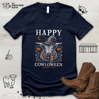 Happy COWloween V-Neck Tee