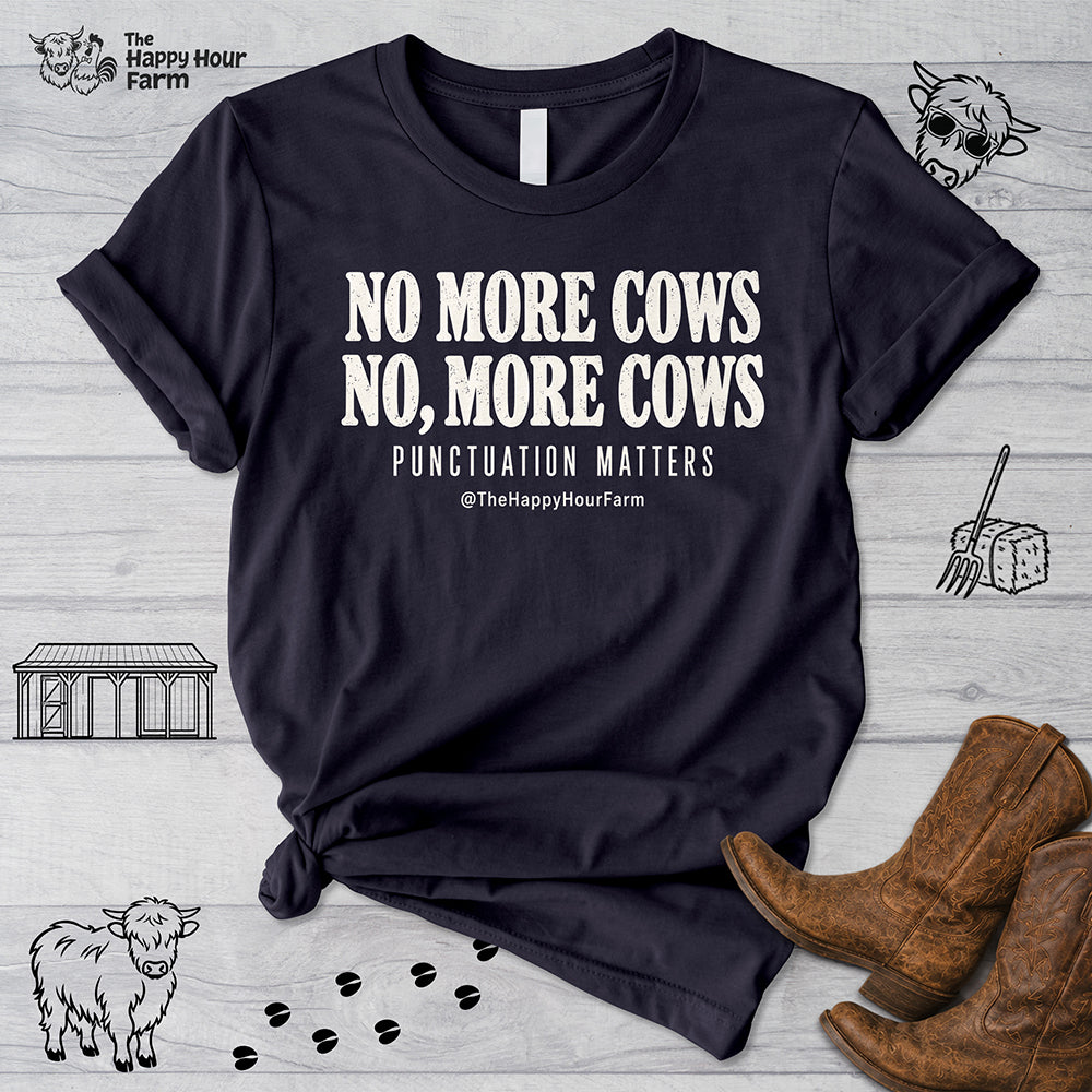 Punctuation Matters Cow Unisex Tee