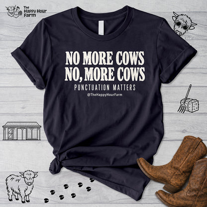 Punctuation Matters Cow Unisex Tee