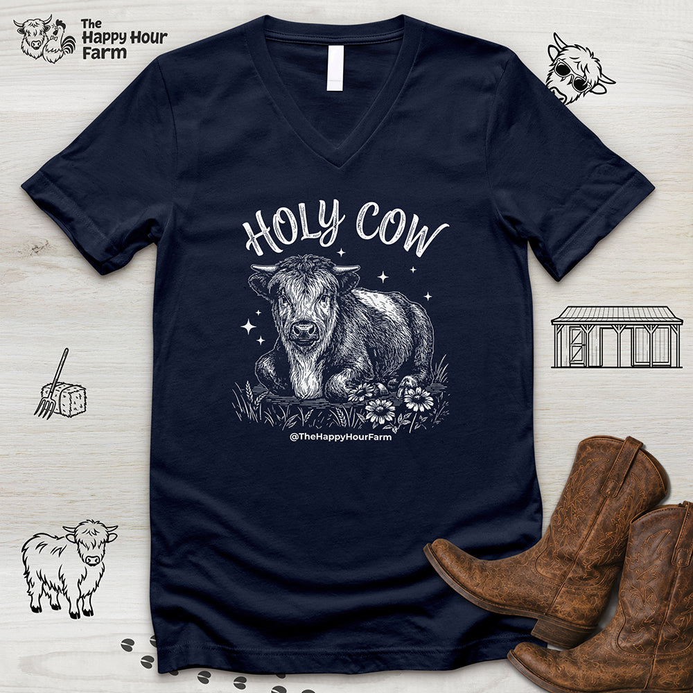 Holy Cow V-Neck Tee