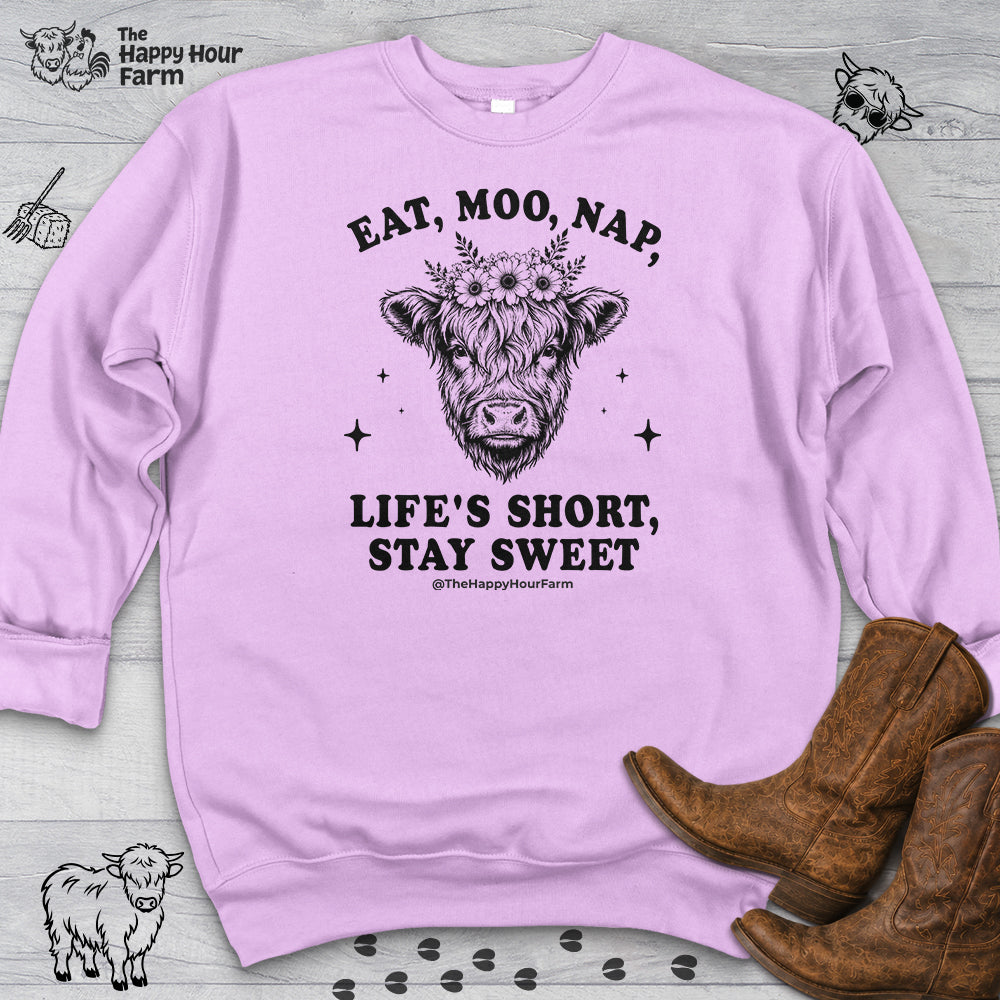 Eat, Moo, Nap Sweatshirt