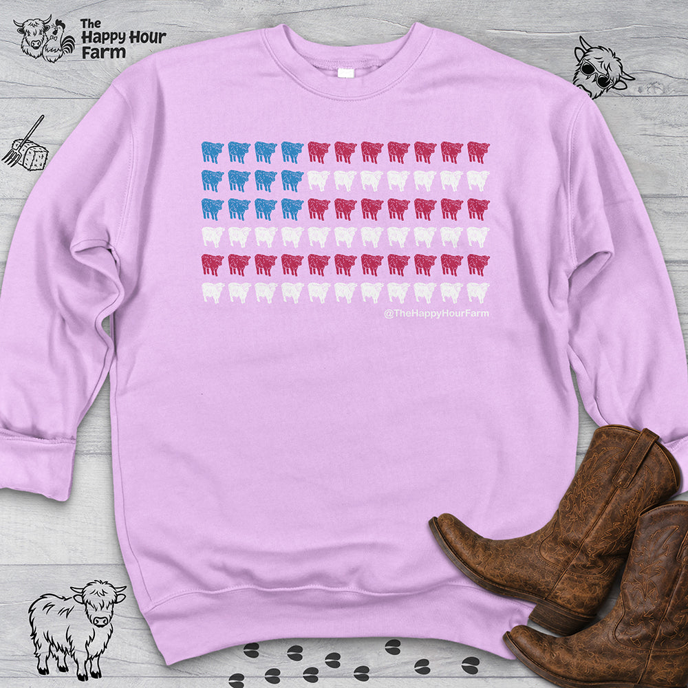American Flag Cows Sweatshirt