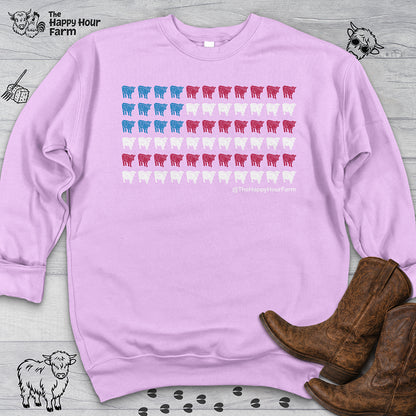 American Flag Cows Sweatshirt