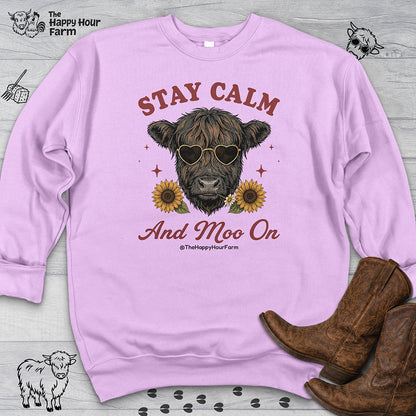 Stay Calm And Moo On Sweatshirt