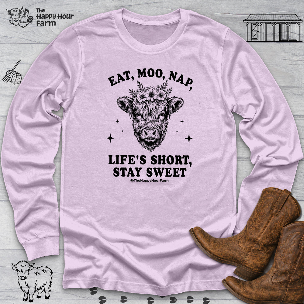 Eat, Moo, Nap Long Sleeve