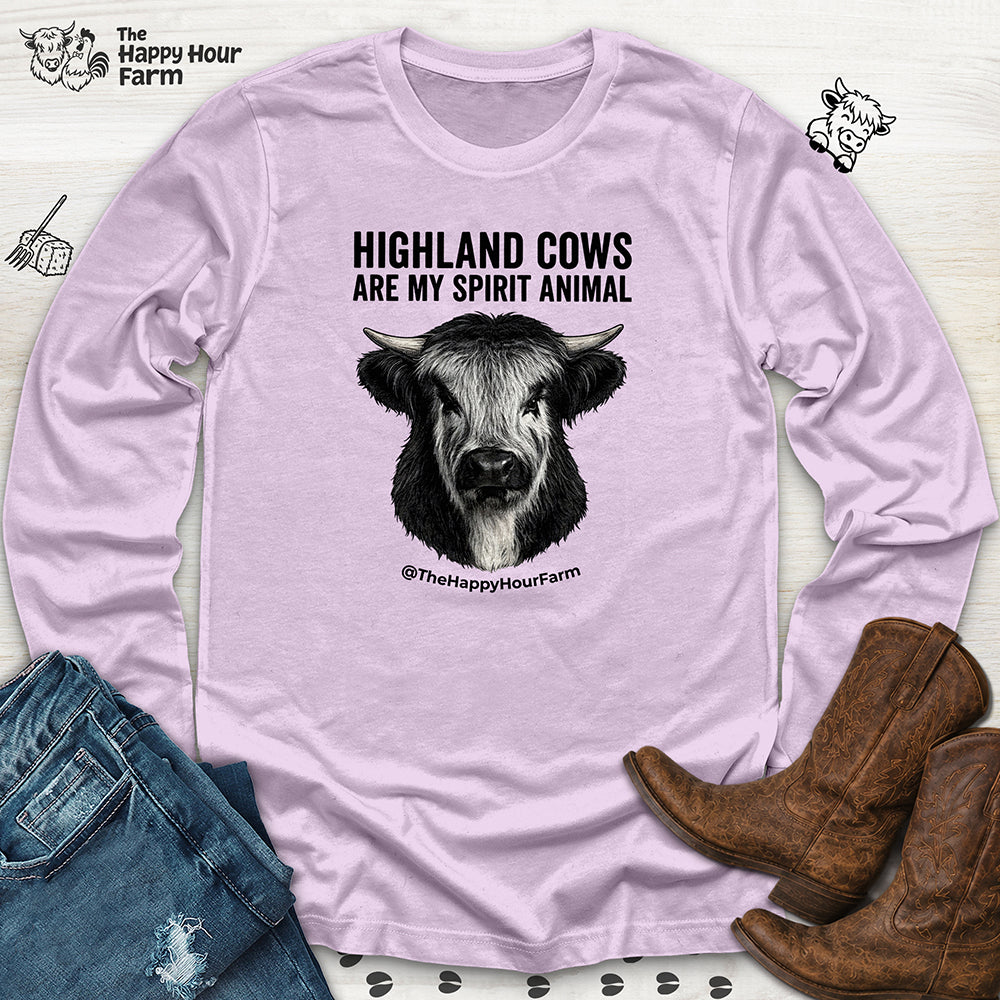 Highland Cows Are My Spirit Animal Long Sleeve