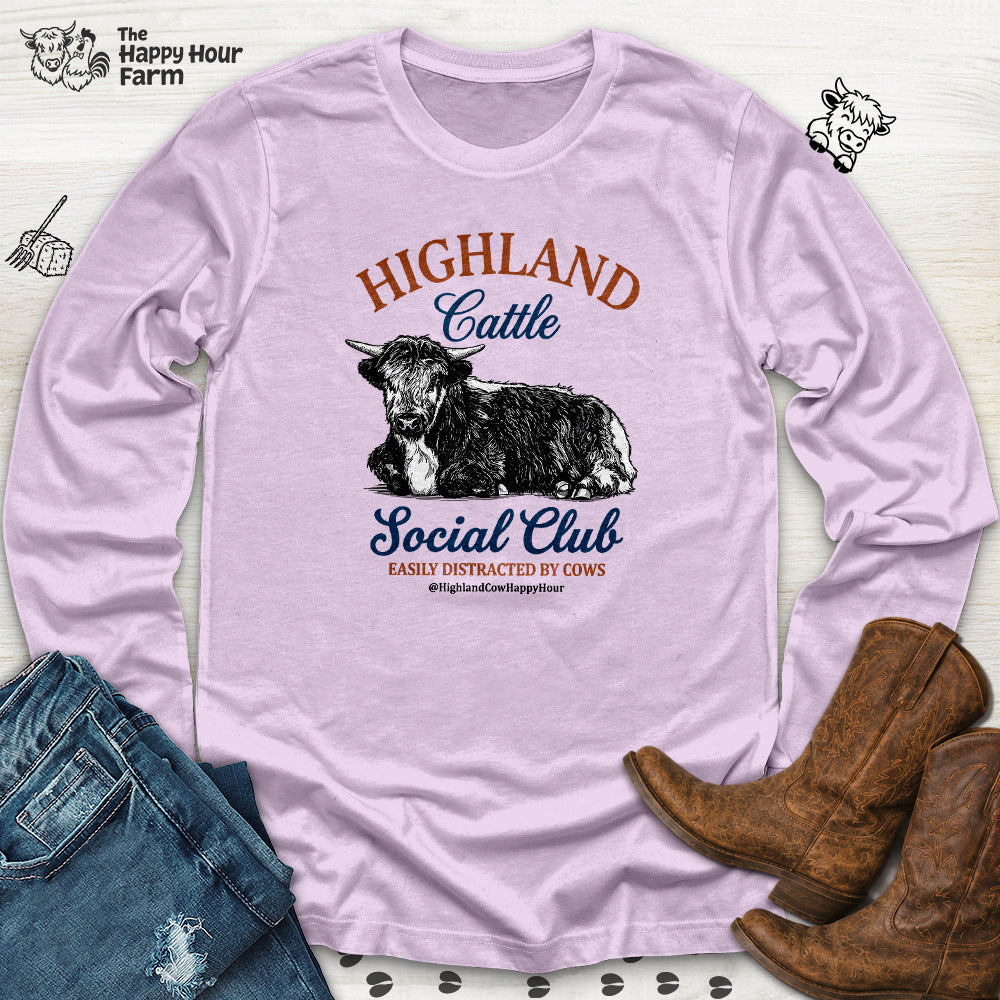 Highland Cattle Social Club Long Sleeve
