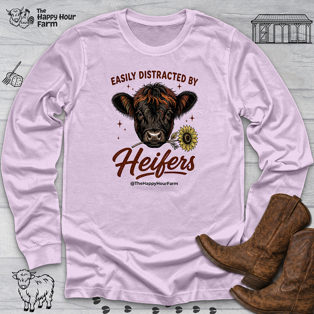 Easily Distracted by Heifer Long Sleeve