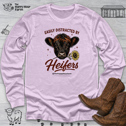 Easily Distracted by Heifer Long Sleeve