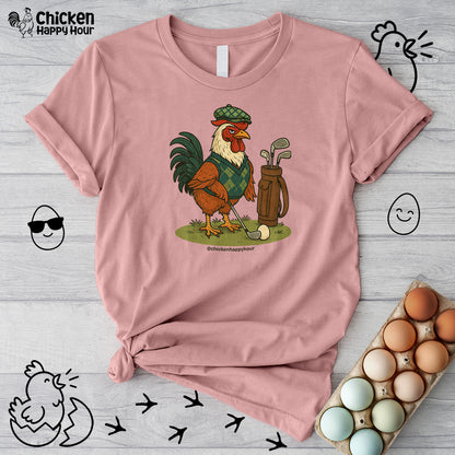 Rooster Playing Golf Unisex Tee