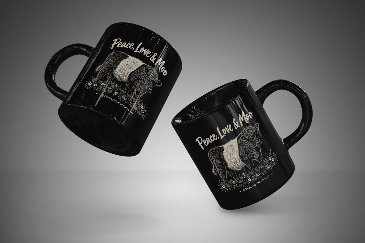 Peace, Love & Moo Coffee Mug