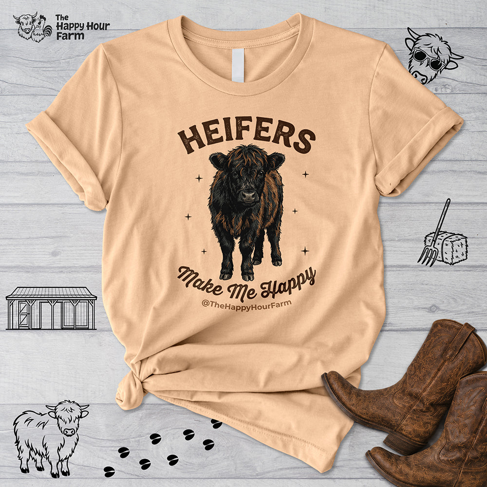 Heifers Make Me Happy Unisex Tee