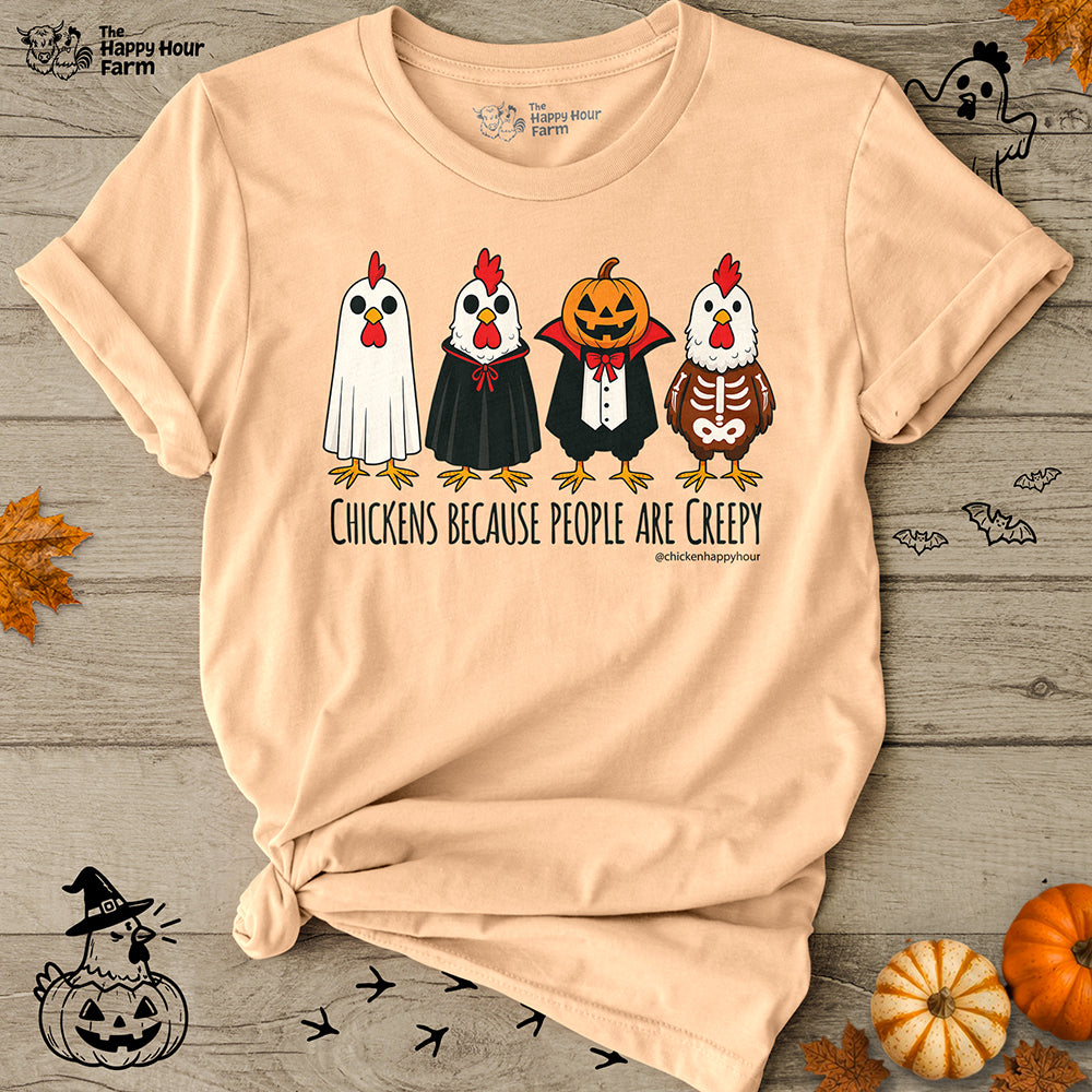Chickens Because People Are Creepy Unisex Tee