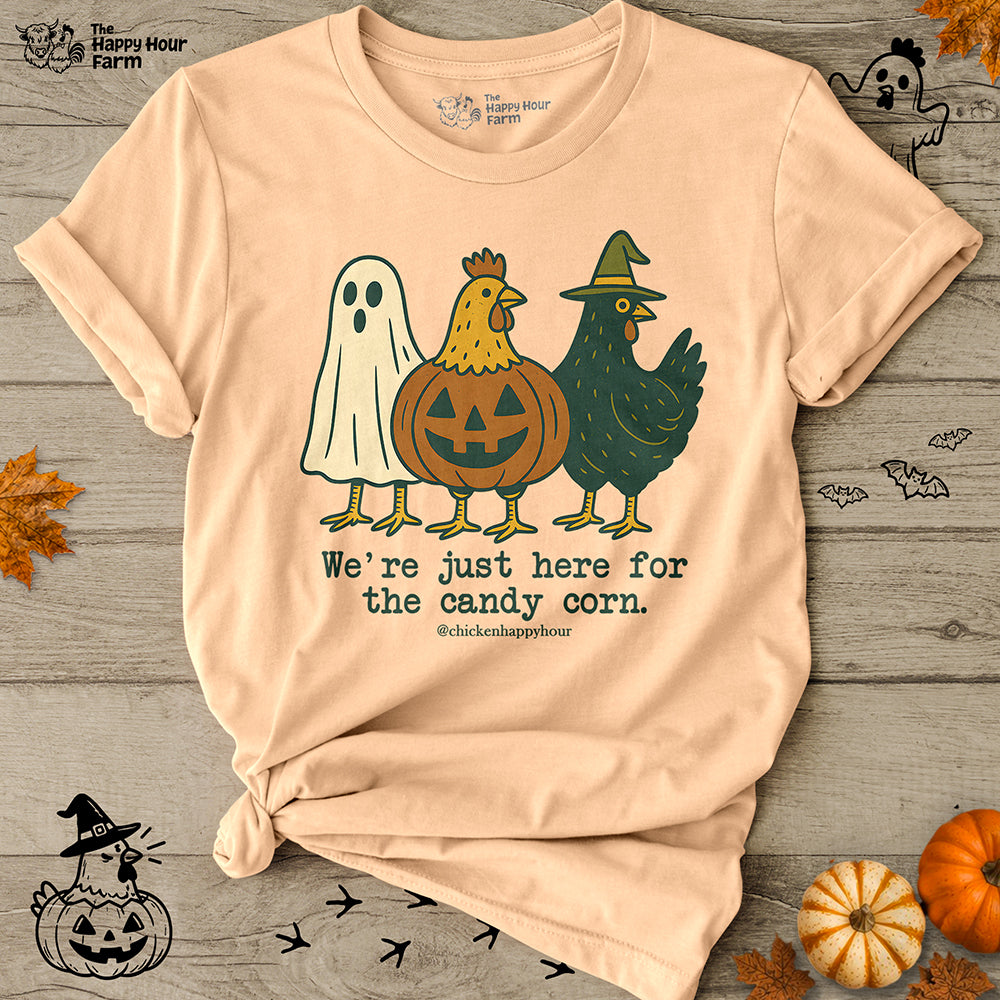 We're Just Here For the Candy Corn Unisex Tee