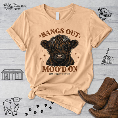Bangs Out Moo'd On Unisex Tee