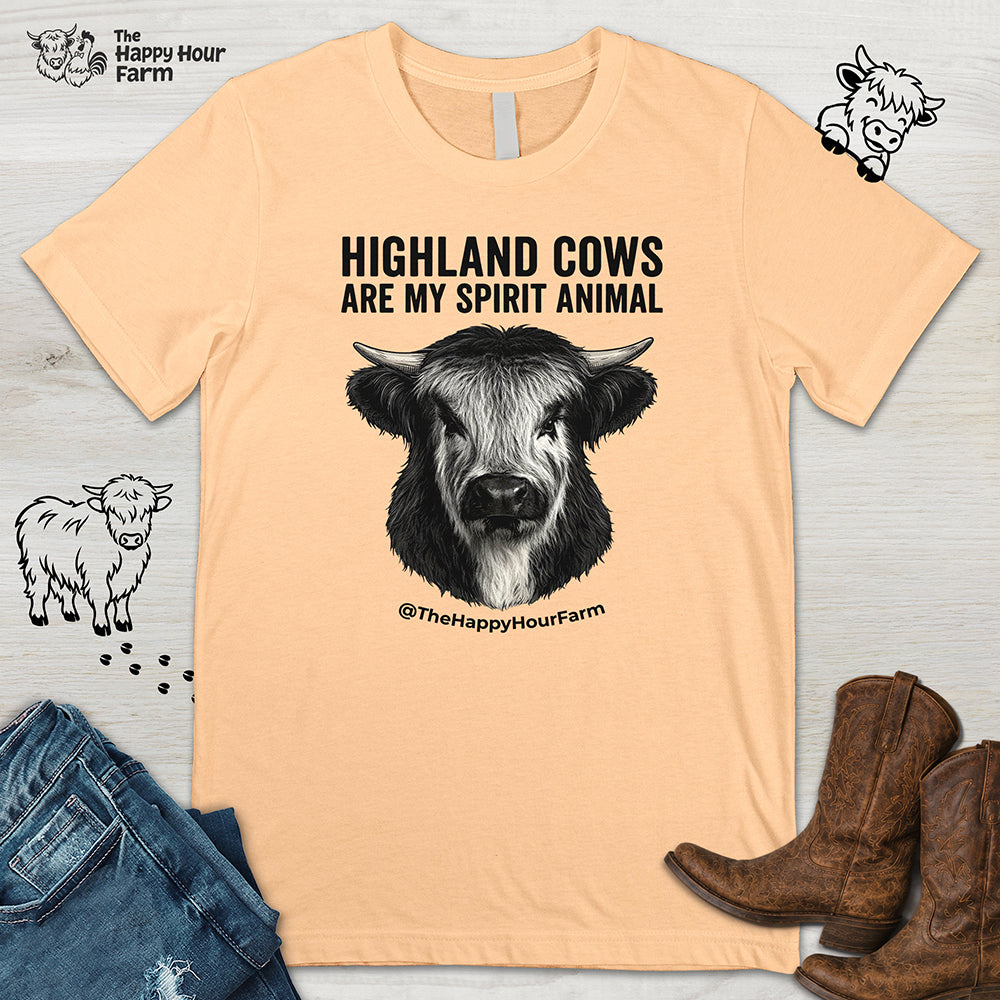Highland Cows Are My Spirit Animal Unisex Tee