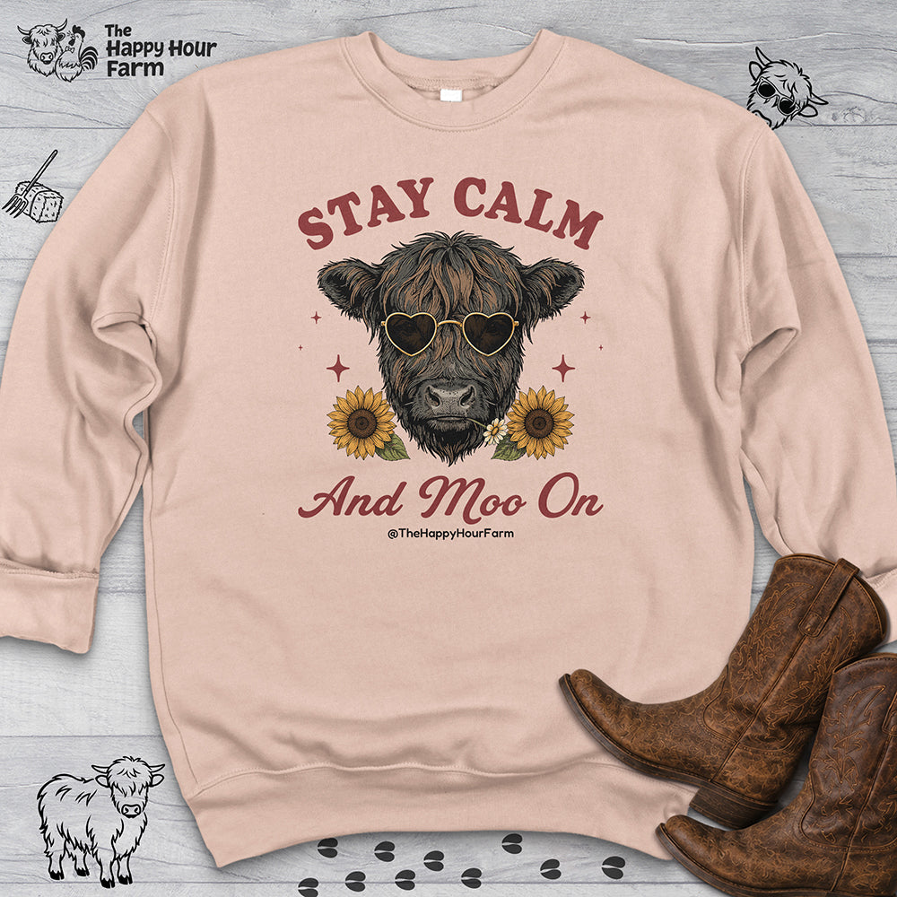 Stay Calm And Moo On Sweatshirt