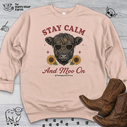Stay Calm And Moo On Sweatshirt