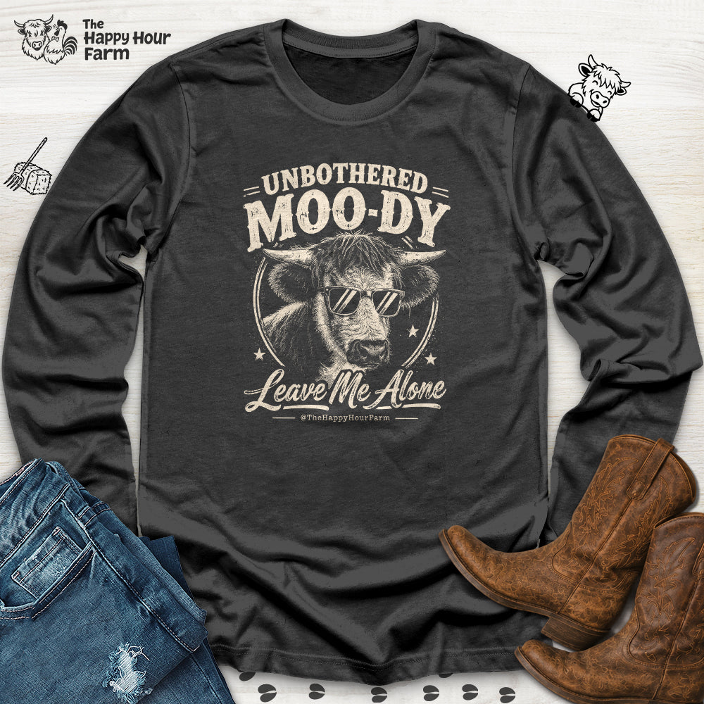 Unbothered Moo-Dy Leave Me Alone Long Sleeve