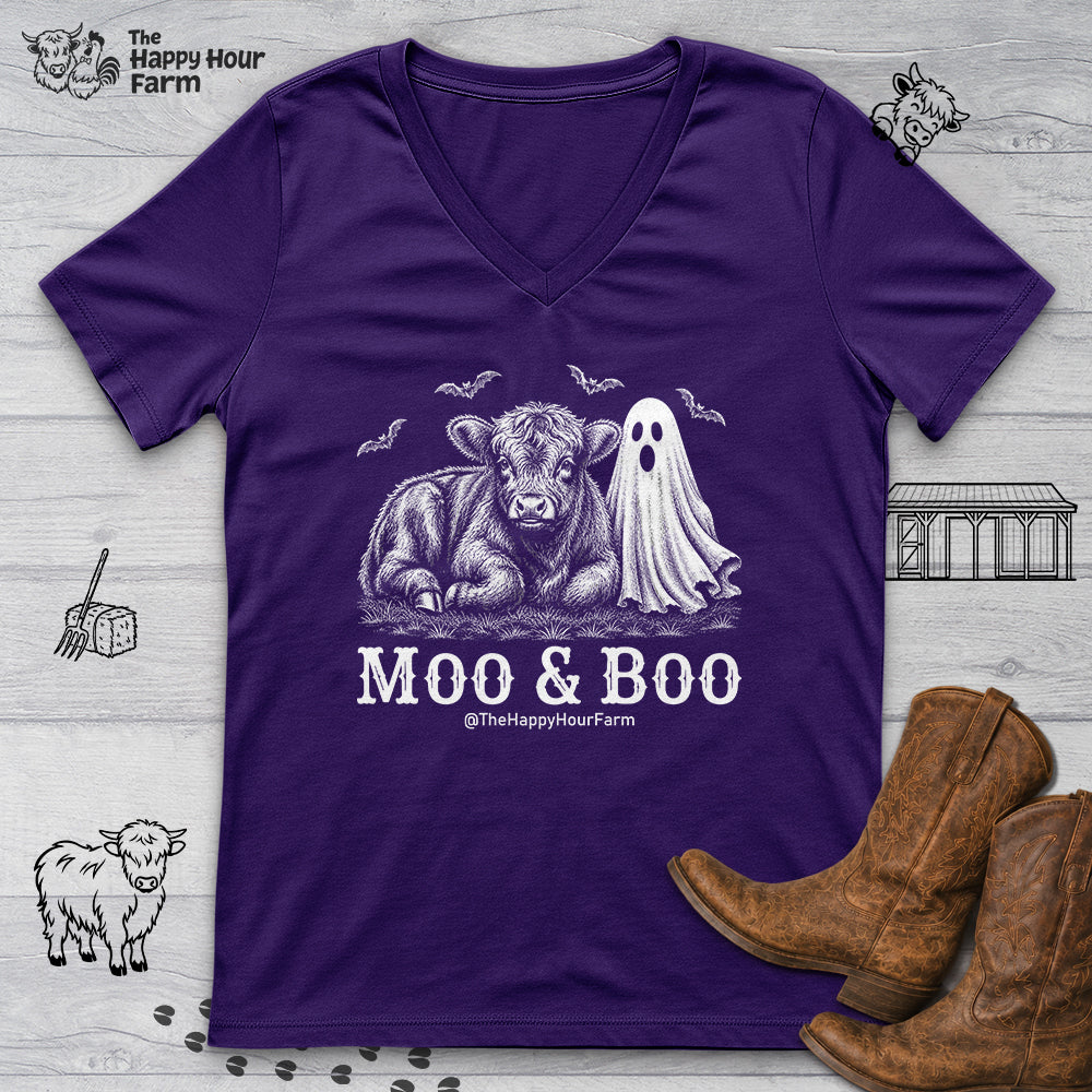 Moo & Boo V-Neck Tee